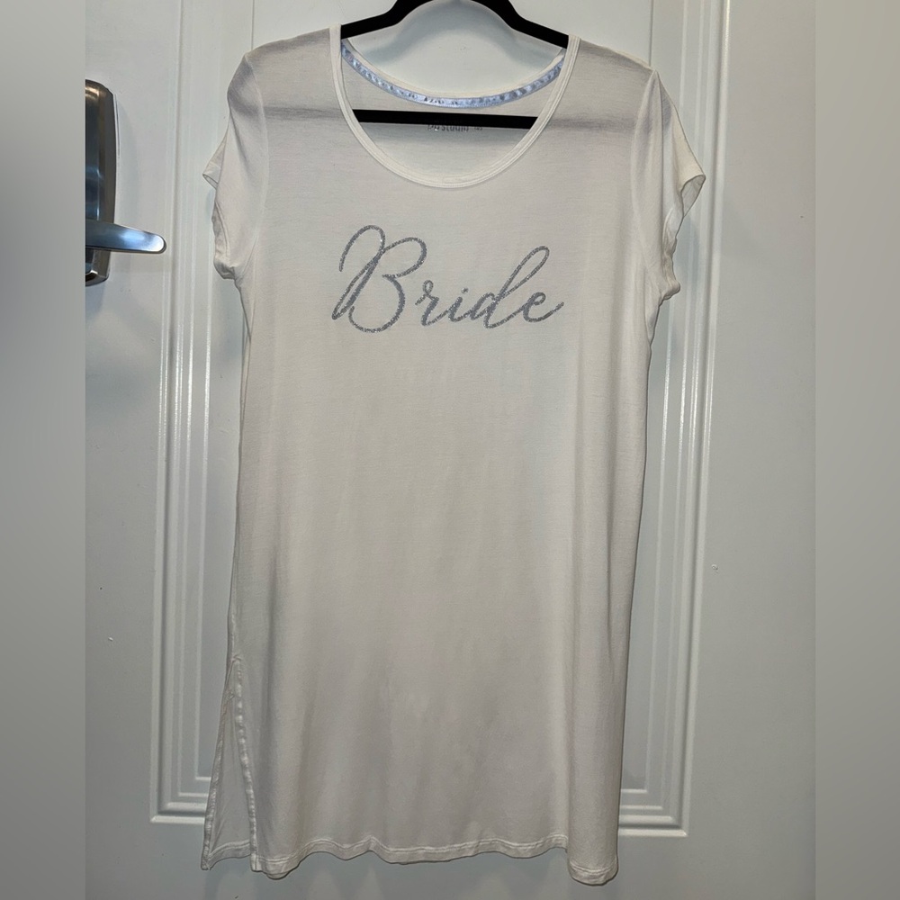 White 'Bride' Nightgown T-Shirt Dress